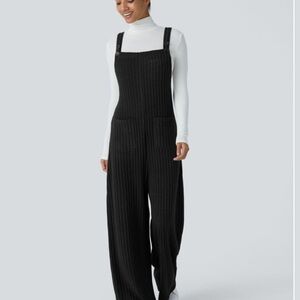 Black Ribbed Women's Jumpsuit